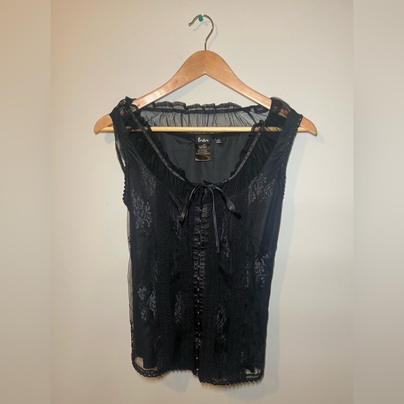 Black Mesh blouse size: S - Picture 1 of 3